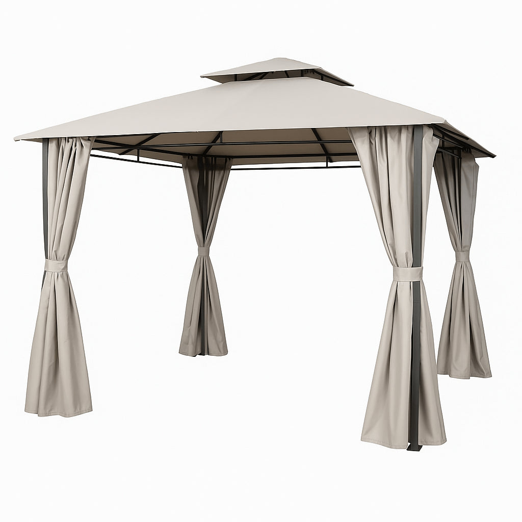 Pohjola Garden PATIO Paviljonki / Terassikatos 3x3m, Harmaa