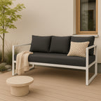 POHJOLA GARDEN 3-istuttava Ulkosohva ISLA 190 CM, Valkoinen / harmaa