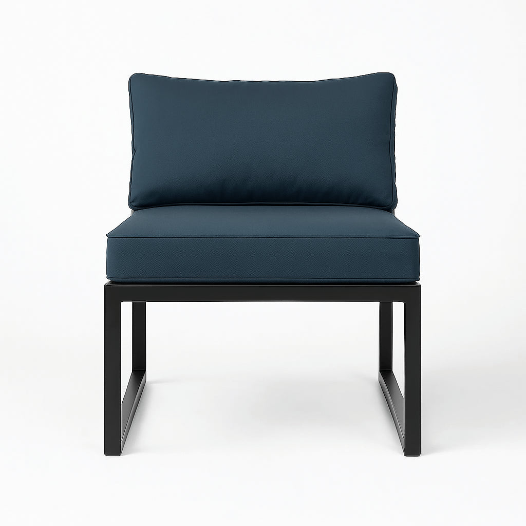 POHJOLA GARDEN Puutarhatuoli / moduulisohvan istuin ISLA 60 CM, Musta / harmaa