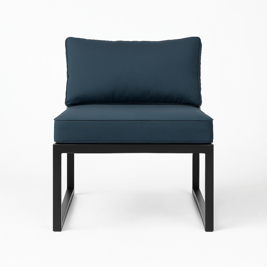 Puutarhatuoli 60 x 75 cm – käsinojaton, 10 cm pehmuste, teräsrunko