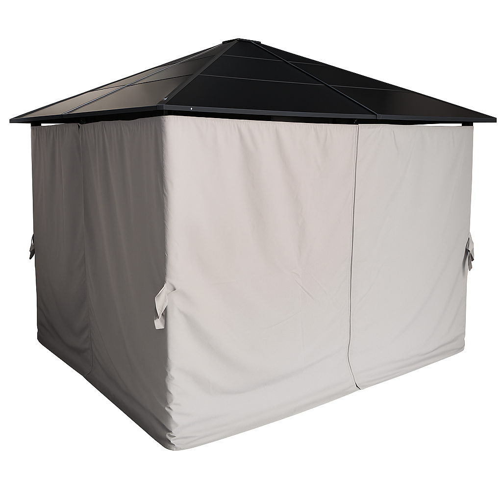 Pohjola Garden Paviljonki/Puutarhakatos 3x3m PC-katolla, Harmaa