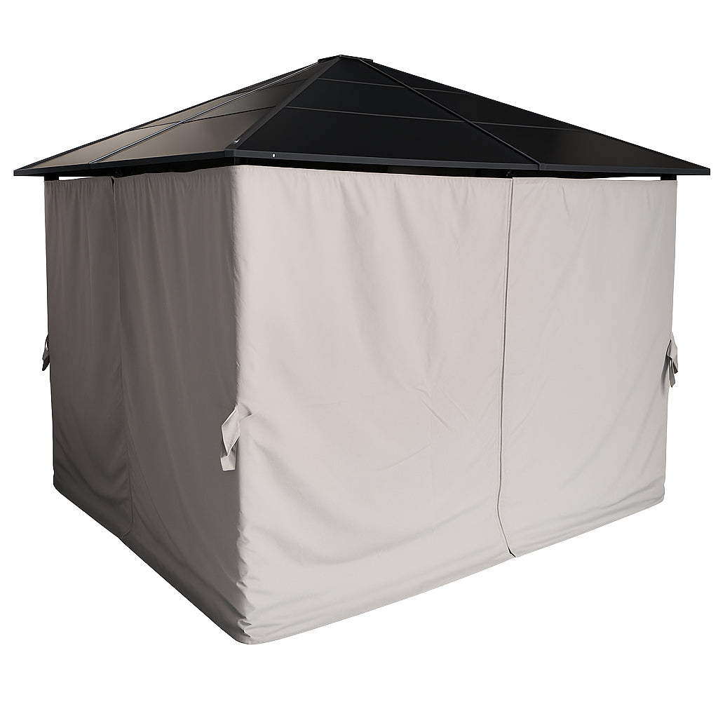 Pohjola Garden Paviljonki/Puutarhakatos 3x3m PC-katolla, Harmaa