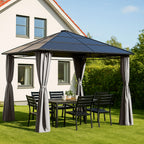 Pohjola Garden Paviljonki/Puutarhakatos 3x3m PC-katolla, Harmaa