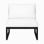 POHJOLA GARDEN Puutarhatuoli / moduulisohvan istuin ISLA 60 CM, Musta / Vaalea Beige