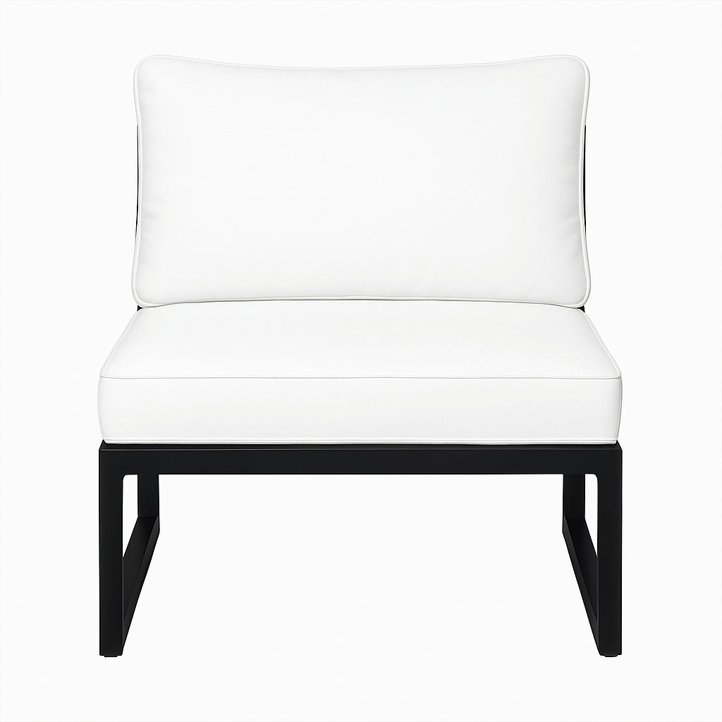 POHJOLA GARDEN Puutarhatuoli / moduulisohvan istuin ISLA 60 CM, Musta / Vaalea Beige