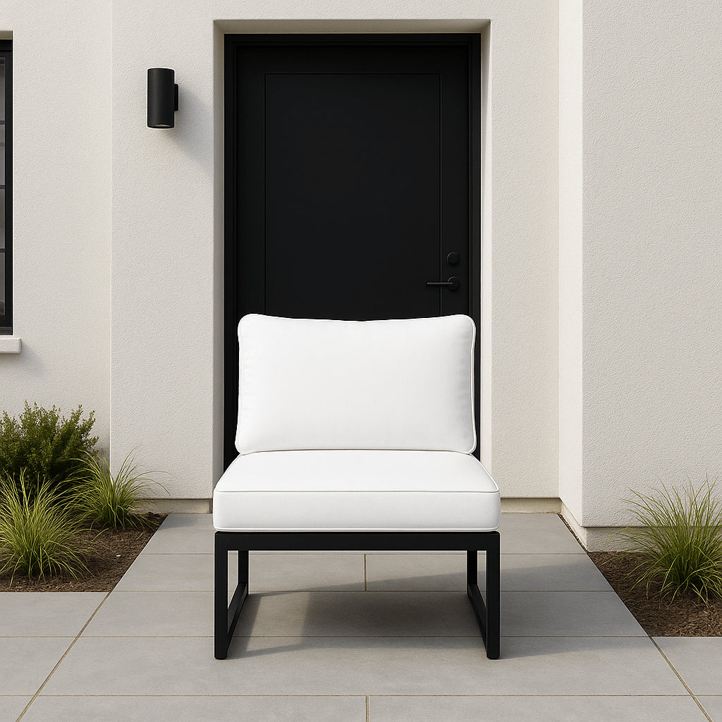 POHJOLA GARDEN Puutarhatuoli / moduulisohvan istuin ISLA 60 CM, Musta / Vaalea Beige