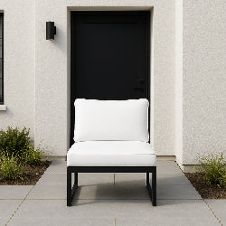 POHJOLA GARDEN Puutarhatuoli / moduulisohvan istuin ISLA 60 CM, Musta / Vaalea Beige