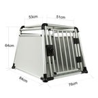 Alumiininen PREMIUM Koiran Kuljetushäkki 84 x 76 x 64 cm, Pyöristetyt Putket