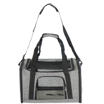 Bärväska för husdjur 45 x 29 x 29 cm – hopfällbar, nät, grå