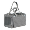 Kantolaukku lemmikille 46 x 30 x 30 cm – taitettava, verkkopaneelit, harmaa