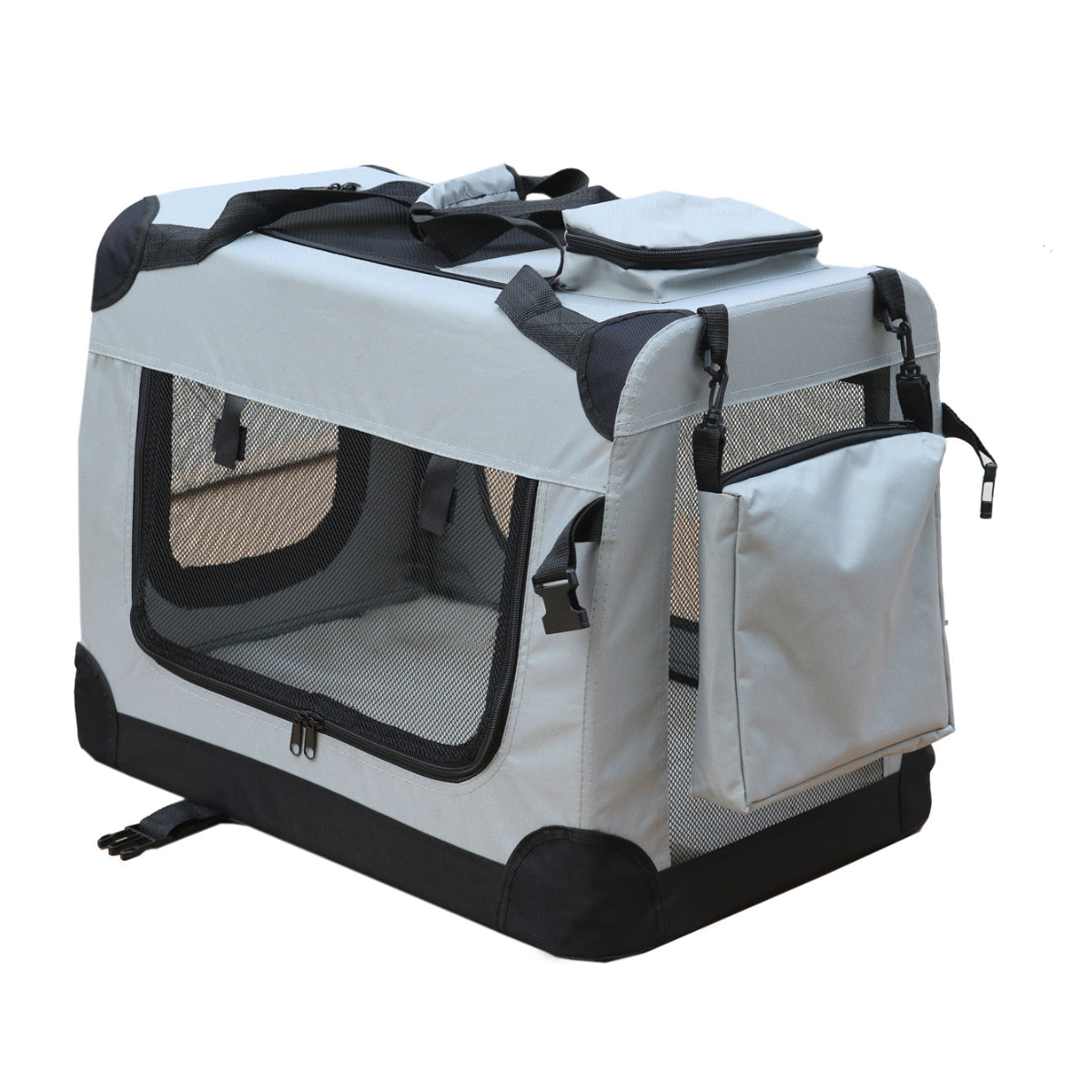 Pohjolan Lemmikkitarvike Kevyt Häkki / Kantolaukku, Harmaa - L