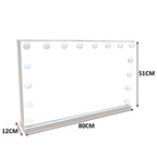 Pohjola Indoor Hollywood Meikkipeili Valoilla, USB, Pöytä- ja Seinäkiinnitys, 80 x 51 x 12 cm