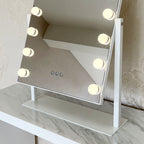 Pohjola Indoor Hollywood Meikkipeili Valoilla, Kallistettava, 60 x 45 x 14 cm, Valkoinen