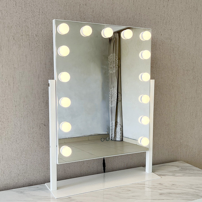 Pohjola Indoor Hollywood Meikkipeili Valoilla, Kallistettava, 60 x 45 x 14 cm, Valkoinen