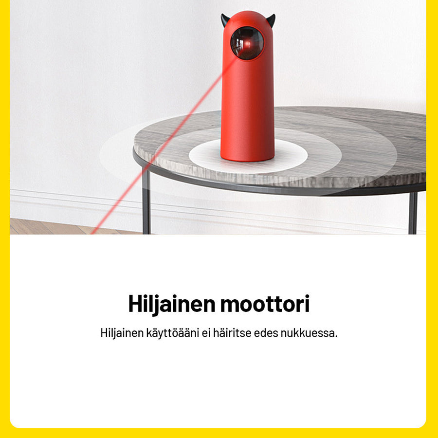 Kissan laserlelu 2 – 3 tilaa, 4-portainen kulmasäätö, USB- tai paristokäyttö, punainen