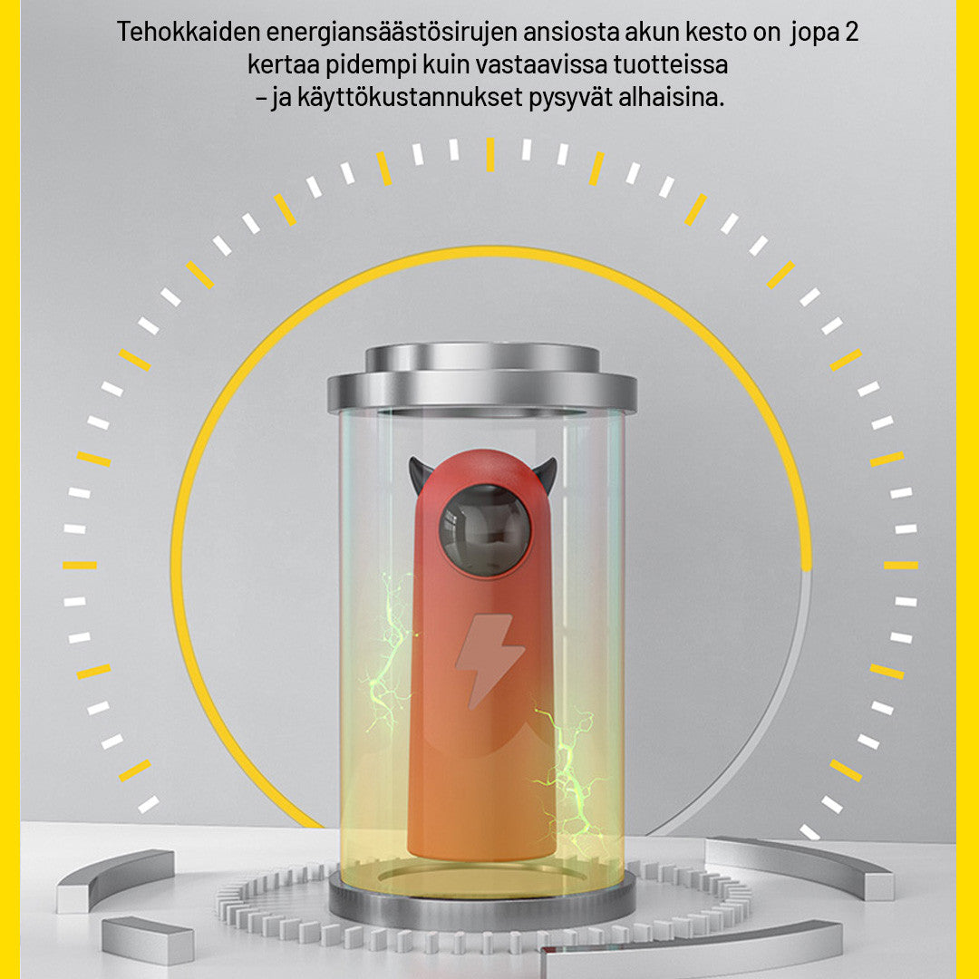Laserleksak för katt 2–3 lägen, 4-stegs vinkeljustering, USB- eller batteridrift, röd