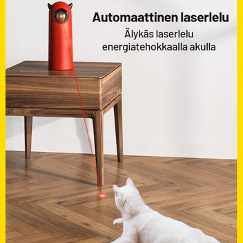 Laserleksak för katt 2–3 lägen, 4-stegs vinkeljustering, USB- eller batteridrift, röd