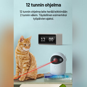 Laserleksak för katt – 3 lägen, 4-stegs vinkeljustering, USB-laddningsbar