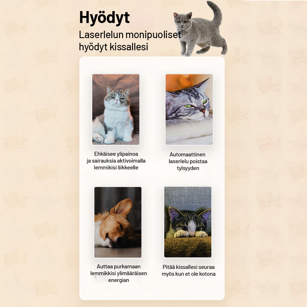 Pohjolan Lemmikkitarvike Kissan Laserlelu, Kolme tilaa, Säädettävä kulma