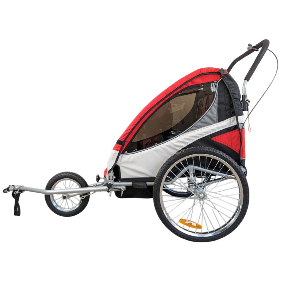 Polkupyörän peräkärry 1–2 lapselle – 2-in-1, 40 kg, 5-pistevaljaat