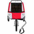 Polkupyörän peräkärry 1–2 lapselle – 2-in-1, 40 kg, 5-pistevaljaat