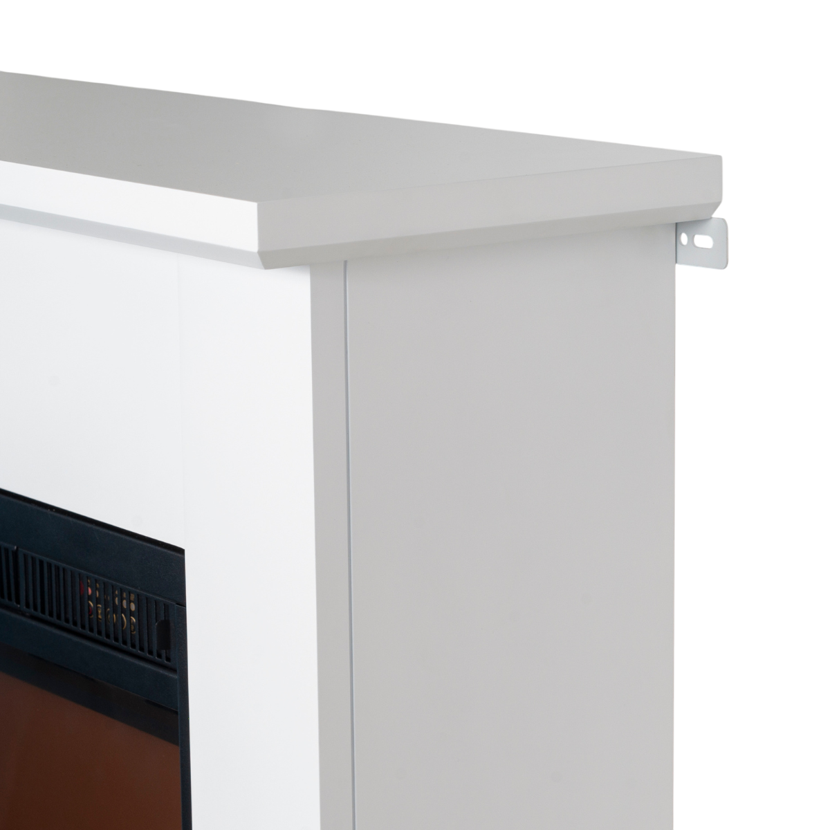 Elkamin Como 750/1500W – 87,5 x 26 x 82,83 cm, LED-låga, vit