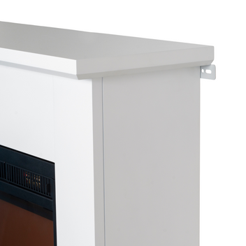 Elkamin Como 750/1500W – 87,5 x 26 x 82,83 cm, LED-låga, vit