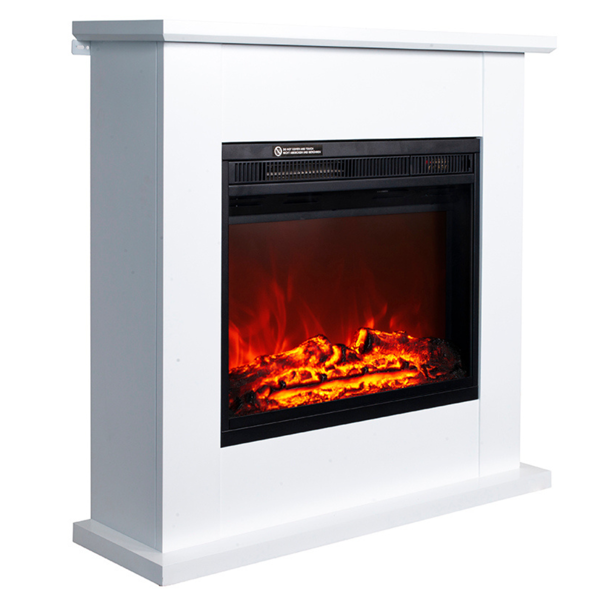 Elkamin Como 750/1500W – 87,5 x 26 x 82,83 cm, LED-låga, vit