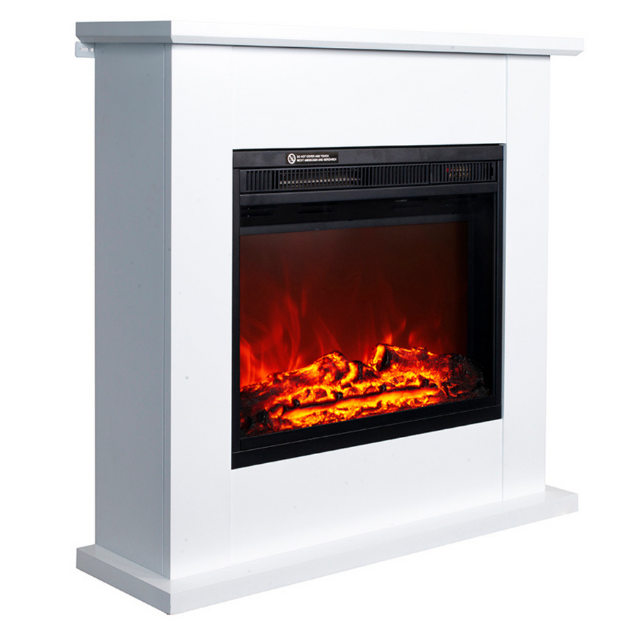 Sähkötakka Como 750/1500W – 87,5 x 26 x 82,83 cm, LED-liekki, valkoinen