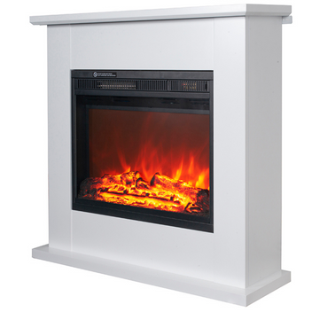 Elkamin Como 750/1500W – 87,5 x 26 x 82,83 cm, LED-låga, vit