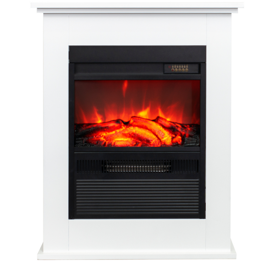 Elkamin Lucca 950/2000W – 61,12 x 25 x 76,63 cm, LED-låga, vit