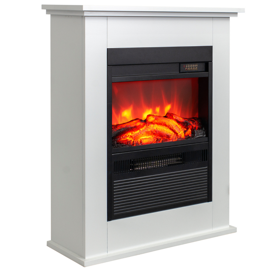 Elkamin Lucca 950/2000W – 61,12 x 25 x 76,63 cm, LED-låga, vit