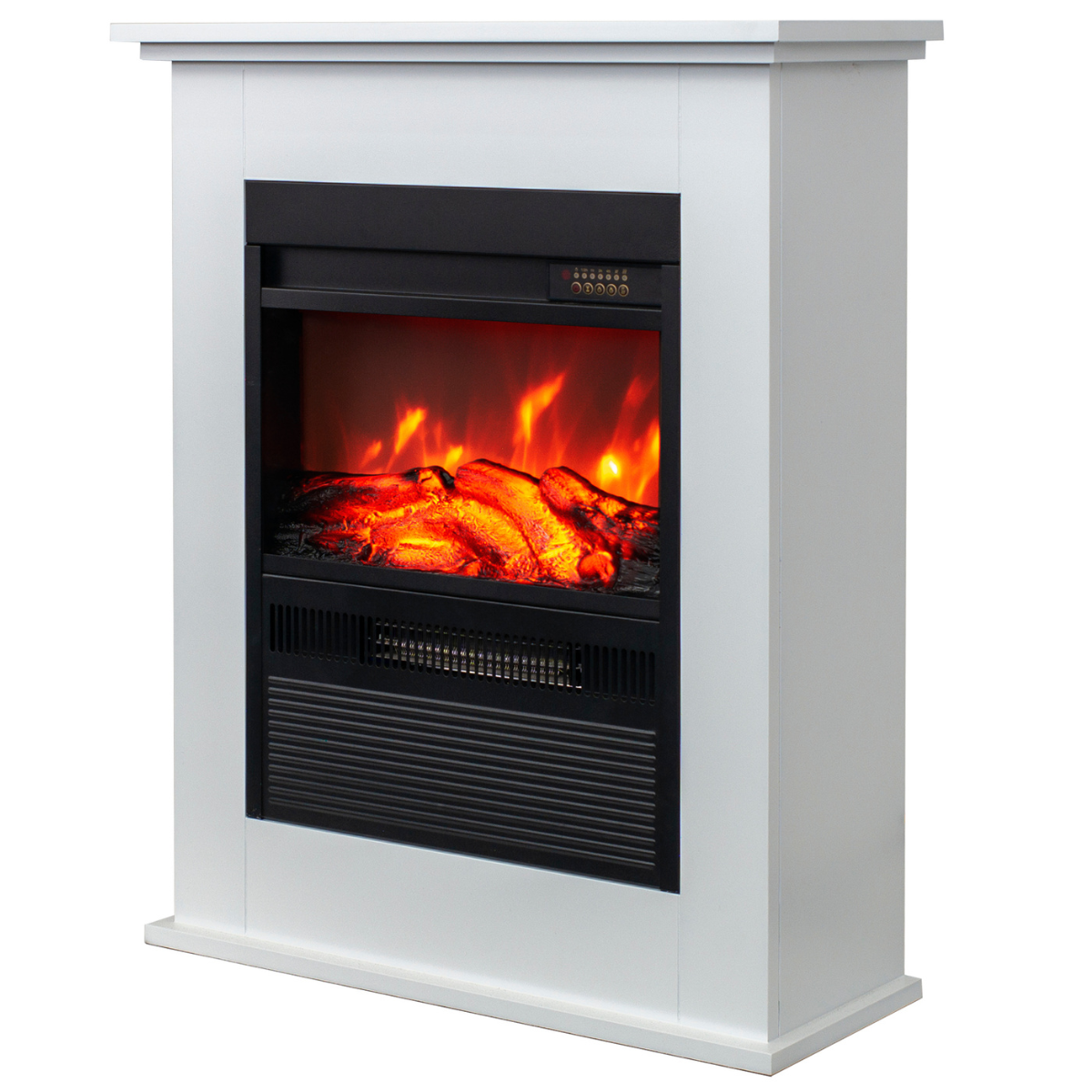 Elkamin Lucca 950/2000W – 61,12 x 25 x 76,63 cm, LED-låga, vit