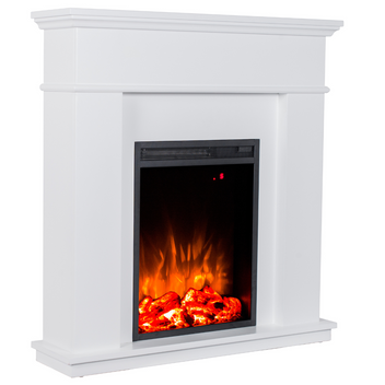 Sähkötakka Modena 750/1500W – 98 x 24 x 101,9 cm, LED-liekki, valkoinen