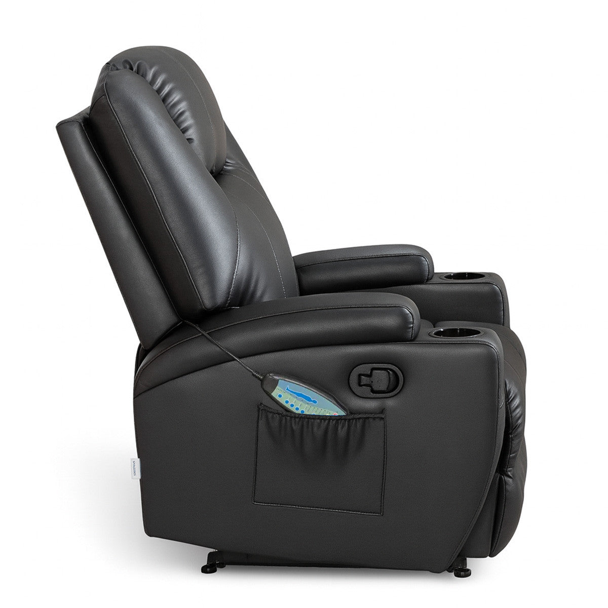 Massagefåtölj 90 x 94 x 105 cm – recliner, 8 massageställen, kopphållare