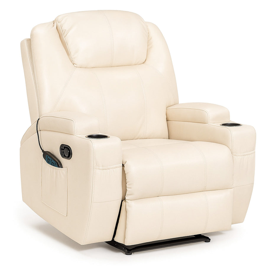 Massagefåtölj 90 x 94 x 105 cm – recliner, 8 massageställen, kopphållare