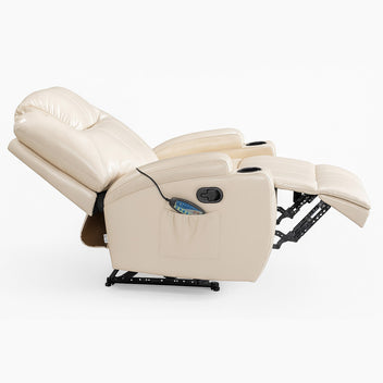 Hierova TV-tuoli 90 x 94 x 105 cm – recliner, 8 hierontapistettä, mukitelineet