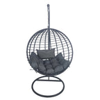 Pohjola Garden Riipputuoli / Korituoli Telineellä VÄINÖ, Musta / Harmaa