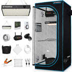 PlantiGrow Kasvatuslaatikko Kasveille LED-valoilla & ilmanvaihdolla, 4 eri kokoa