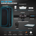 PRO Kasvatuslaatikko Kasveille LED-valoilla & ilmanvaihdolla, 4 eri kokoa