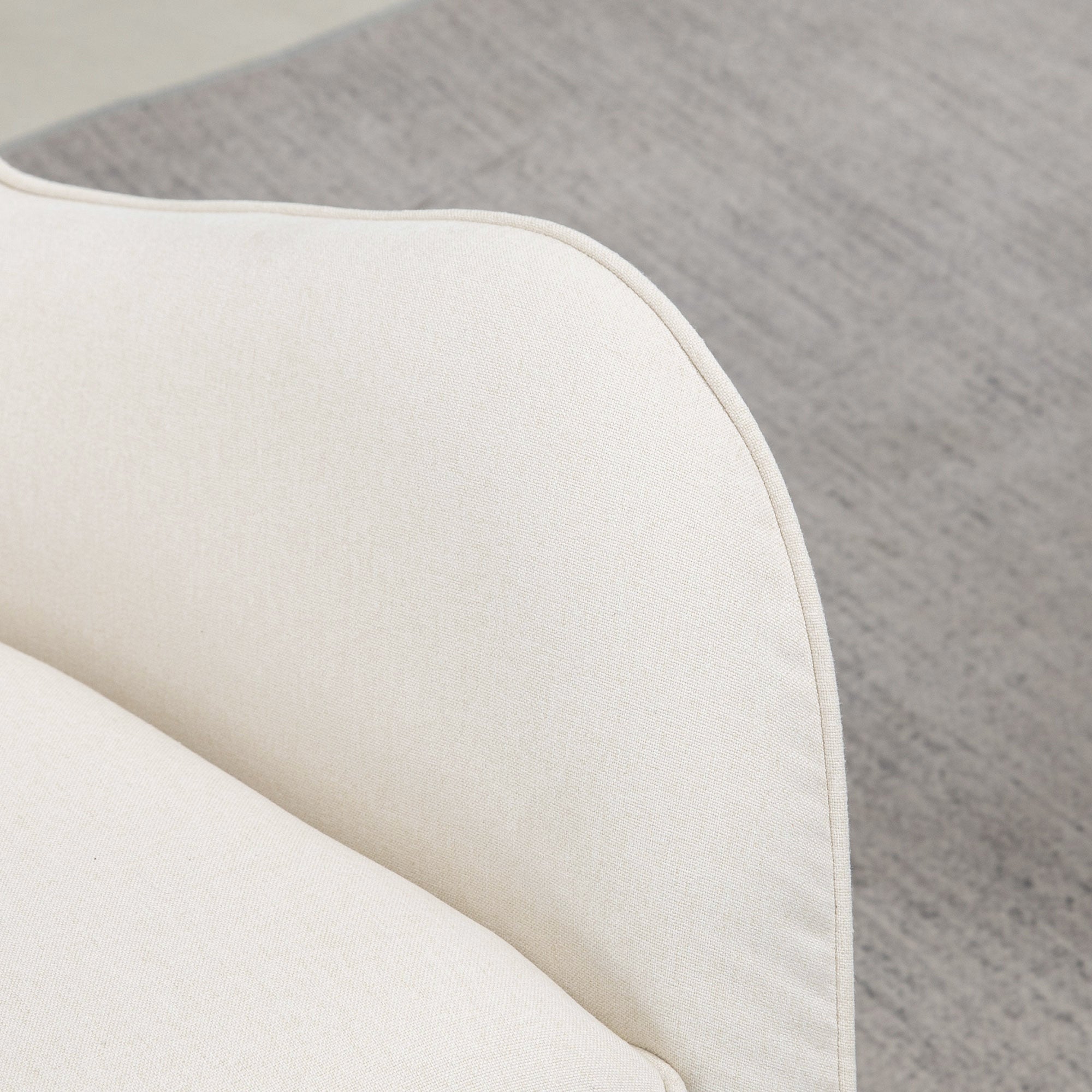 Keinutuoli Skandinaavinen Design – Pehmustettu Relax-nojatuoli, kangasverhoilu, kermanvalkoinen/luonnonpuu/musta