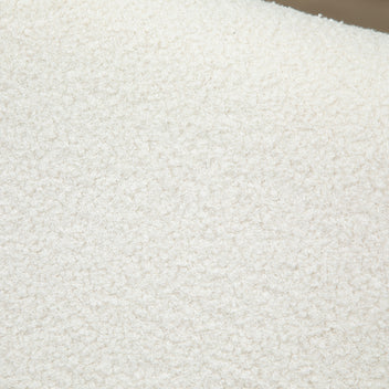 Gungstol med klädd sits, gummiträ, krämvit, 60 x 81 x 71 cm