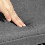 Keinutuoli ja rahi – tummanharmaa verhoiltu pyökkijalkainen nojatuoli rentoutumiseen