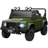 Land Rover Defender 110 SVX lasten sähköauto 12V akulla, kaukosäätimellä ja LED-valoilla, vihreä