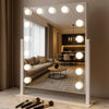 Hollywood-meikkipeili 60 x 45 cm – 15 LED-valoa, kallistettava, 3 valonsävyä