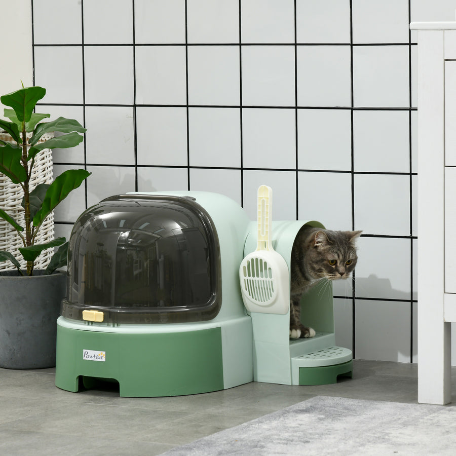 Suljettu kissanvessa kahdella pohjalaatikolla – moderni hiekkalaatikko kissoille 4 kg saakka