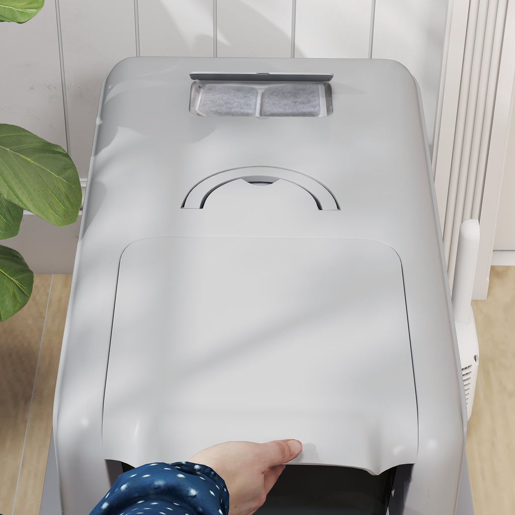 Kissanvessa ruostumattomasta teräksestä – suljettu ja hajusuojattu hiekkalaatikko kissoille 6 kg asti