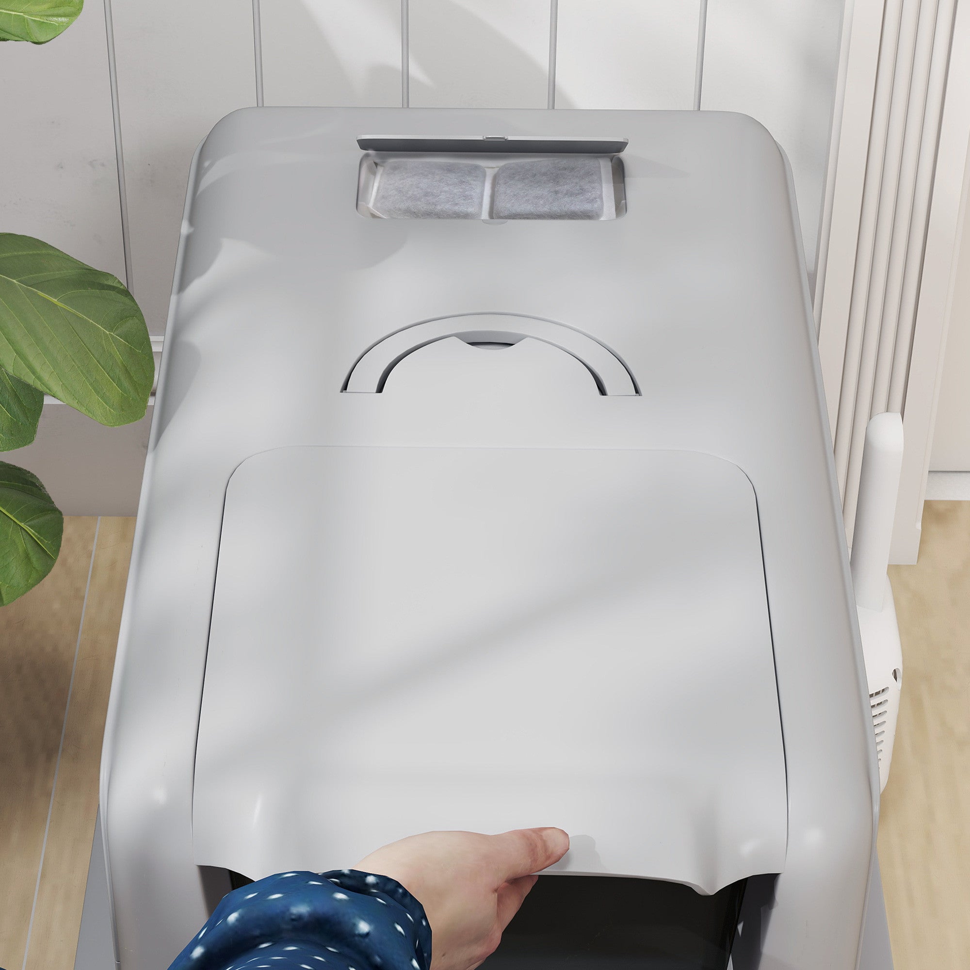 Kissanvessa ruostumattomasta teräksestä – suljettu ja hajusuojattu hiekkalaatikko kissoille 6 kg asti