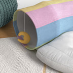 Monivärinen kissantunneli ja kissanpesä – pehmustettu alusta ja 2 lelua, taitettava rakenne