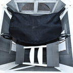 Kaksikerroksinen kissantalo ulos ja sisään – säänkestävä puinen kissatalo riippumatolla ja parvekkeella